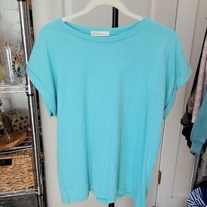 Zenana Outfitters Turquoise Short Sleeve Tee - Relaxed Women's Top